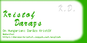 kristof darazs business card